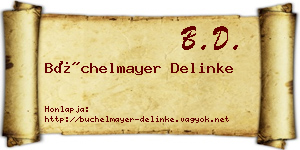 Büchelmayer Delinke névjegykártya